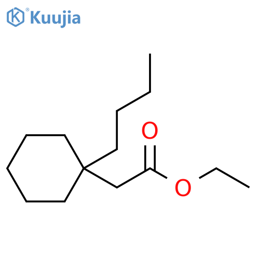 Cyclohexaneacetic acid, 1-butyl-, ethyl ester structure