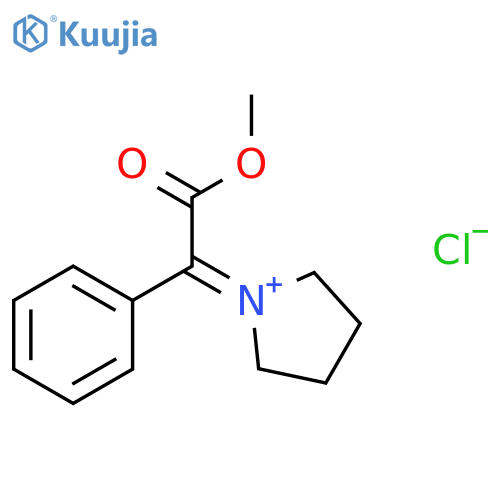 1-(2-Methoxy-2-oxo-1-phenylethylidene)pyrrolidin-1-ium chloride structure