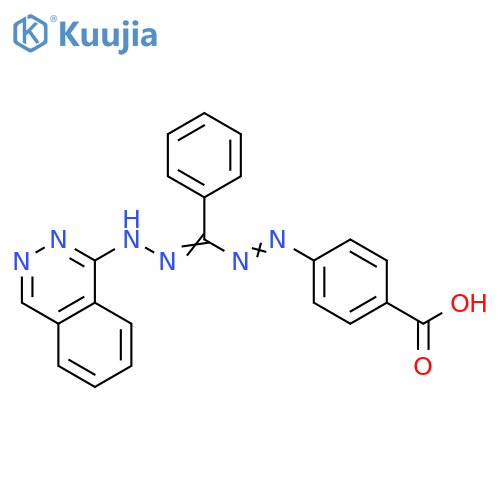 Benzoic acid, 4-[[phenyl(1-phthalazinylhydrazono)methyl]azo]- structure