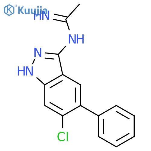 ETHANIMIDAMIDE, N-(6-CHLORO-5-PHENYL-1H-INDAZOL-3-YL)- structure