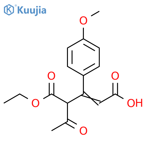 2-Pentenedioic acid, 4-acetyl-3-(4-methoxyphenyl)-, 5-ethyl ester structure