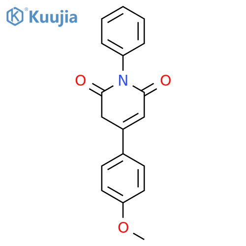 2,6(1H,3H)-Pyridinedione, 4-(4-methoxyphenyl)-1-phenyl- structure