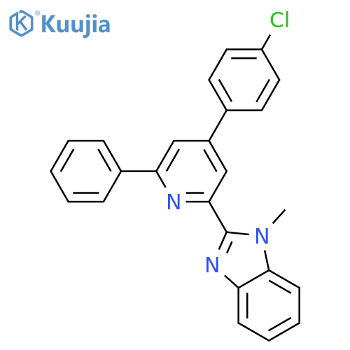 1H-BENZIMIDAZOLE, 2-[4-(4-CHLOROPHENYL)-6-PHENYL-2-PYRIDINYL]-1-METHYL- structure