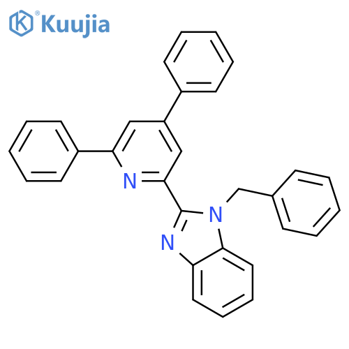 1H-BENZIMIDAZOLE, 2-(4,6-DIPHENYL-2-PYRIDINYL)-1-(PHENYLMETHYL)- structure