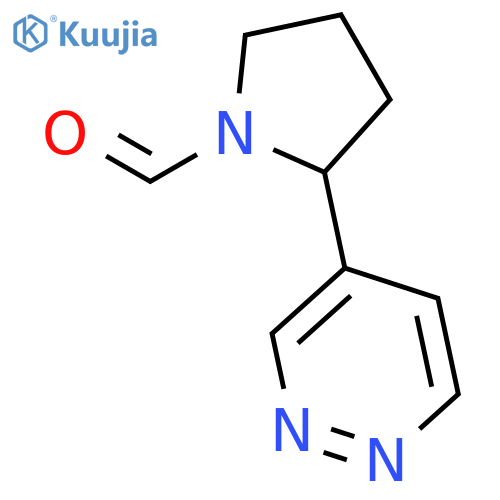 2-(4-pyridazinyl)-1-Pyrrolidinecarboxaldehyde structure