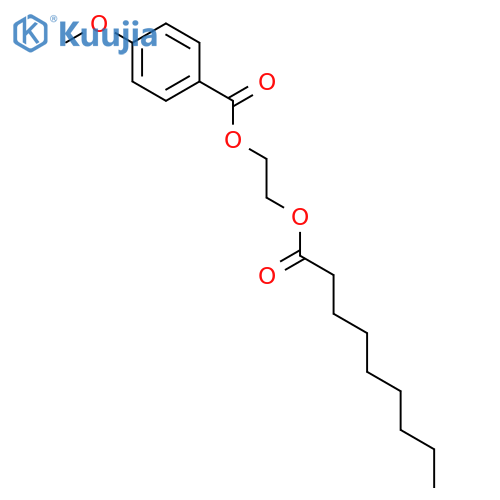 BENZOIC ACID, 4-METHOXY-, 2-[(1-OXONONYL)OXY]ETHYL ESTER structure