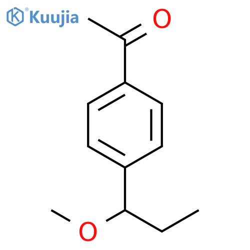 Ethanone, 1-[4-(1-methoxypropyl)phenyl]- structure