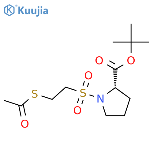 L-Proline, 1-[[2-(acetylthio)ethyl]sulfonyl]-, 1,1-dimethylethyl ester structure