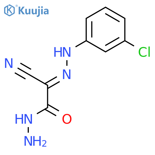 ACETIC ACID, [(3-CHLOROPHENYL)HYDRAZONO]CYANO-, HYDRAZIDE structure
