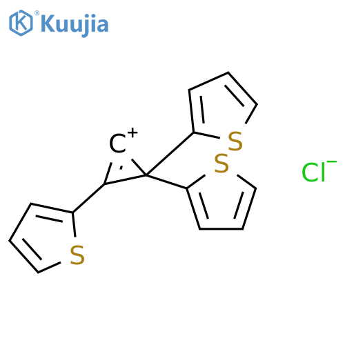 Cyclopropenylium, tri-2-thienyl-, chloride structure