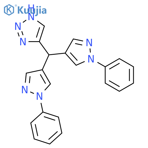 1H-1,2,3-Triazole, 4-[bis(1-phenyl-1H-pyrazol-4-yl)methyl]- structure