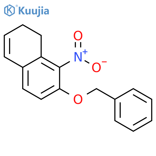 Naphthalene, 1,2-dihydro-8-nitro-7-(phenylmethoxy)- structure