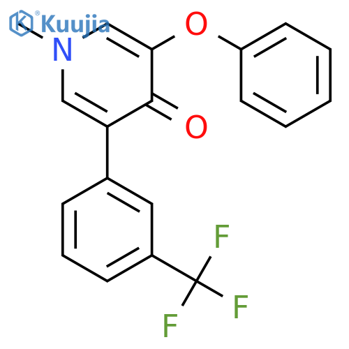 4(1H)-Pyridinone,1-methyl-3-phenoxy-5-[3-(trifluoromethyl)phenyl]- structure