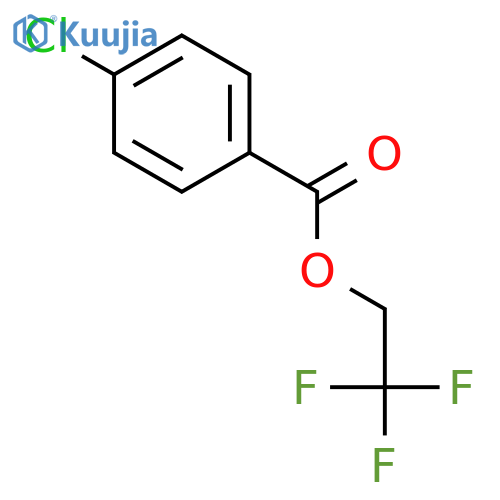 Benzoic acid, 4-chloro-, 2,2,2-trifluoroethyl ester structure