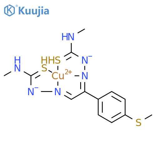Copper, [[2,2'-[1-[4-(methylthio)phenyl]-1,2-ethanediylidene]bis[N-methylhydrazinecarbothioamidato-κN2,κS]](2-)]- (9CI) structure