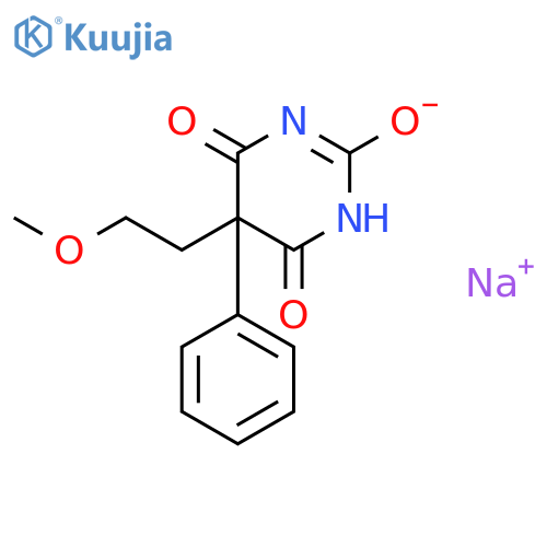sodium 5-(2-methoxyethyl)-4,6-dioxo-5-phenyl-1,4,5,6-tetrahydropyrimidin-2-olate structure