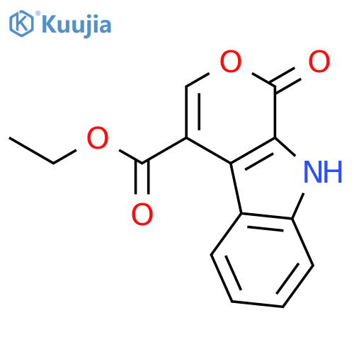 Pyrano[3,4-b]indole-4-carboxylic acid, 1,9-dihydro-1-oxo-, ethyl ester structure