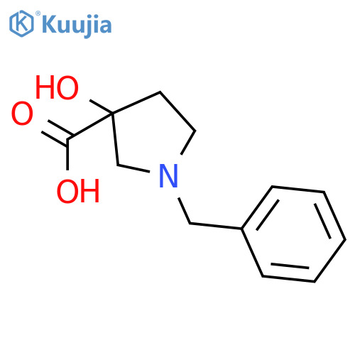 1-benzyl-3-hydroxypyrrolidine-3-carboxylic acid structure