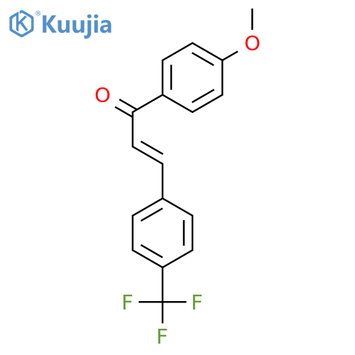 2-Propen-1-one, 1-(4-methoxyphenyl)-3-[4-(trifluoromethyl)phenyl]-, (2E)- structure