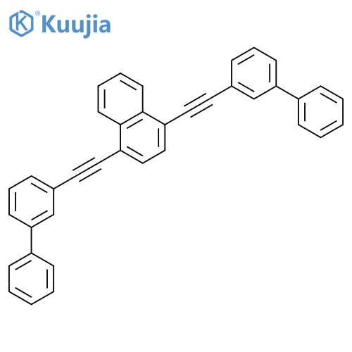 Naphthalene, 1,4-bis([1,1'-biphenyl]-3-ylethynyl)- structure