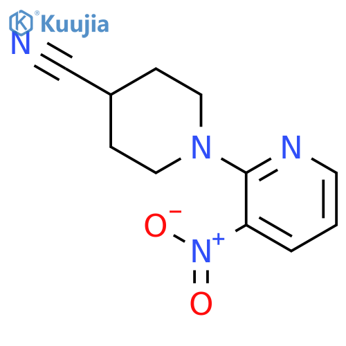 1-(3-Nitropyridin-2-yl)piperidine-4-carbonitrile structure