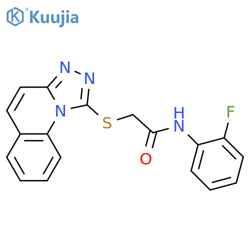N-(2-fluorophenyl)-2-{1,2,4triazolo4,3-aquinolin-1-ylsulfanyl}acetamide structure