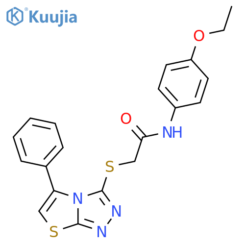 N-(4-ethoxyphenyl)-2-({5-phenyl-1,2,4triazolo3,4-b1,3thiazol-3-yl}sulfanyl)acetamide structure
