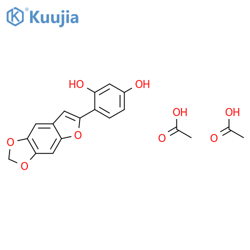 1,3-BENZENEDIOL, 4-FURO[2,3-F]-1,3-BENZODIOXOL-6-YL-, DIACETATE structure