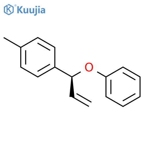 Benzene, 1-methyl-4-[(1S)-1-phenoxy-2-propenyl]- structure