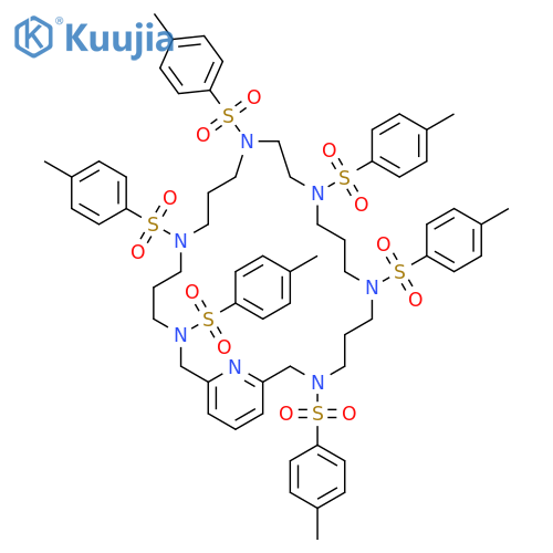3,7,11,14,18,22,28-HEPTAAZABICYCLO[22.3.1]OCTACOSA-1(28),24,26-TRIENE, 3,7,11,14,18,22-HEXAKIS[(4-METHYLPHENYL)SULFONYL]- structure