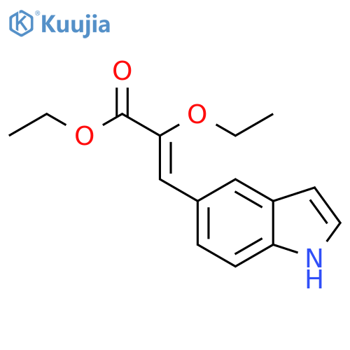 2-PROPENOIC ACID, 2-ETHOXY-3-(1H-INDOL-5-YL)-, ETHYL ESTER, (2Z)- structure