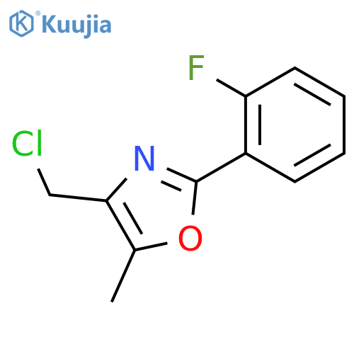 4-(chloromethyl)-2-(2-fluorophenyl)-5-methyl-1,3-oxazole structure
