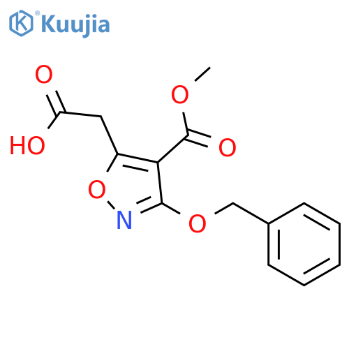 5-Isoxazoleacetic acid, 4-(methoxycarbonyl)-3-(phenylmethoxy)- structure