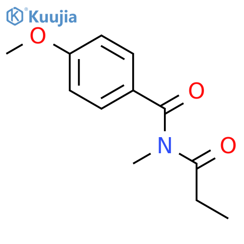 Benzamide, 4-methoxy-N-methyl-N-(1-oxopropyl)- structure