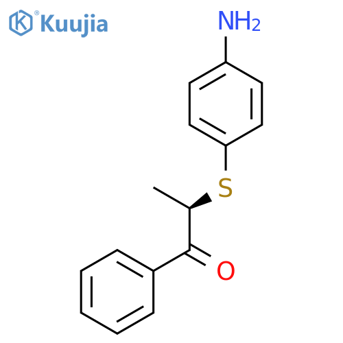 1-PROPANONE, 2-[(4-AMINOPHENYL)THIO]-1-PHENYL-, (2R)- structure