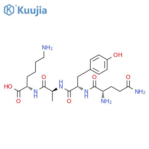 L-Lysine, L-glutaminyl-L-tyrosyl-L-alanyl- structure