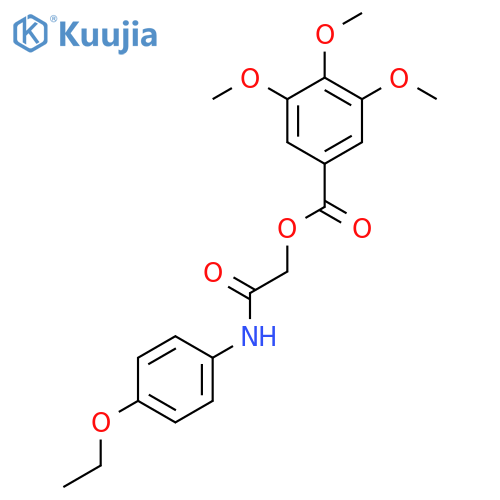 (4-ethoxyphenyl)carbamoylmethyl 3,4,5-trimethoxybenzoate structure