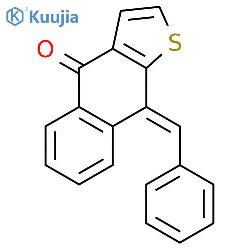Naphtho[2,3-b]thiophen-4(9H)-one, 9-(phenylmethylene)-, (9E)- structure
