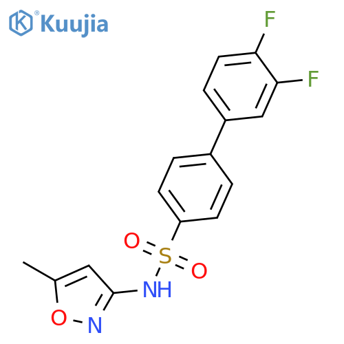 [1,1'-Biphenyl]-4-sulfonamide, 3',4'-difluoro-N-(5-methyl-3-isoxazolyl)- structure