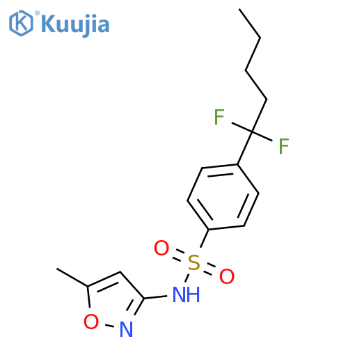 Benzenesulfonamide, 4-(1,1-difluoropentyl)-N-(5-methyl-3-isoxazolyl)- structure