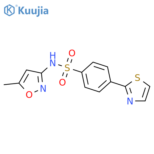 BENZENESULFONAMIDE, N-(5-METHYL-3-ISOXAZOLYL)-4-(2-THIAZOLYL)- structure