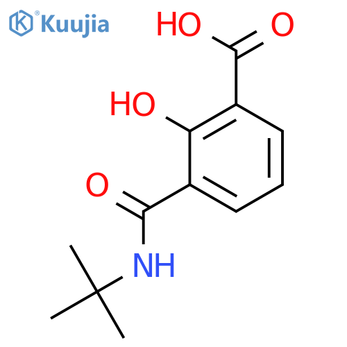 BENZOIC ACID, 3-[[(1,1-DIMETHYLETHYL)AMINO]CARBONYL]-2-HYDROXY- structure