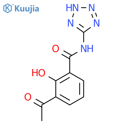 Benzamide, 3-acetyl-2-hydroxy-N-1H-tetrazol-5-yl- structure