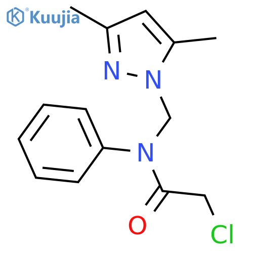 Acetamide, 2-chloro-N-[(3,5-dimethyl-1H-pyrazol-1-yl)methyl]-N-phenyl- structure