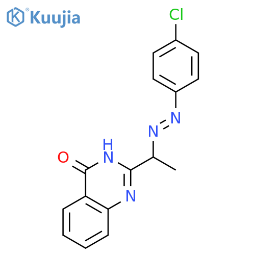4(3H)-QUINAZOLINONE, 2-[1-[(4-CHLOROPHENYL)AZO]ETHYL]- structure