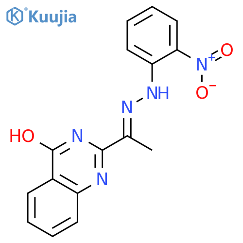 ETHANONE, 1-(4-HYDROXY-2-QUINAZOLINYL)-, (2-NITROPHENYL)HYDRAZONE structure