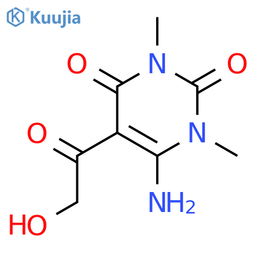 2,4(1H,3H)-Pyrimidinedione, 6-amino-5-(hydroxyacetyl)-1,3-dimethyl- structure