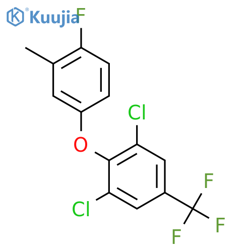 Benzene, 1,3-dichloro-2-(4-fluoro-3-methylphenoxy)-5-(trifluoromethyl)- structure