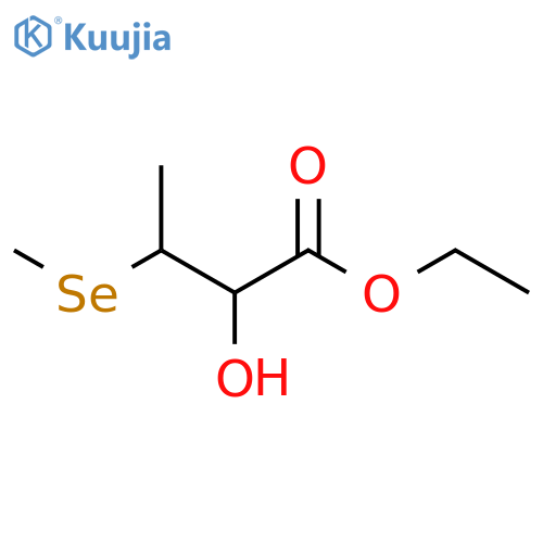 Butanoic acid, 2-hydroxy-3-(methylseleno)-, ethyl ester structure