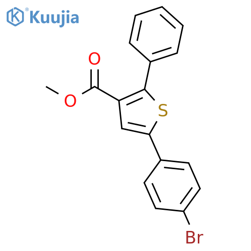 3-THIOPHENECARBOXYLIC ACID, 5-(4-BROMOPHENYL)-2-PHENYL-, METHYL ESTER structure